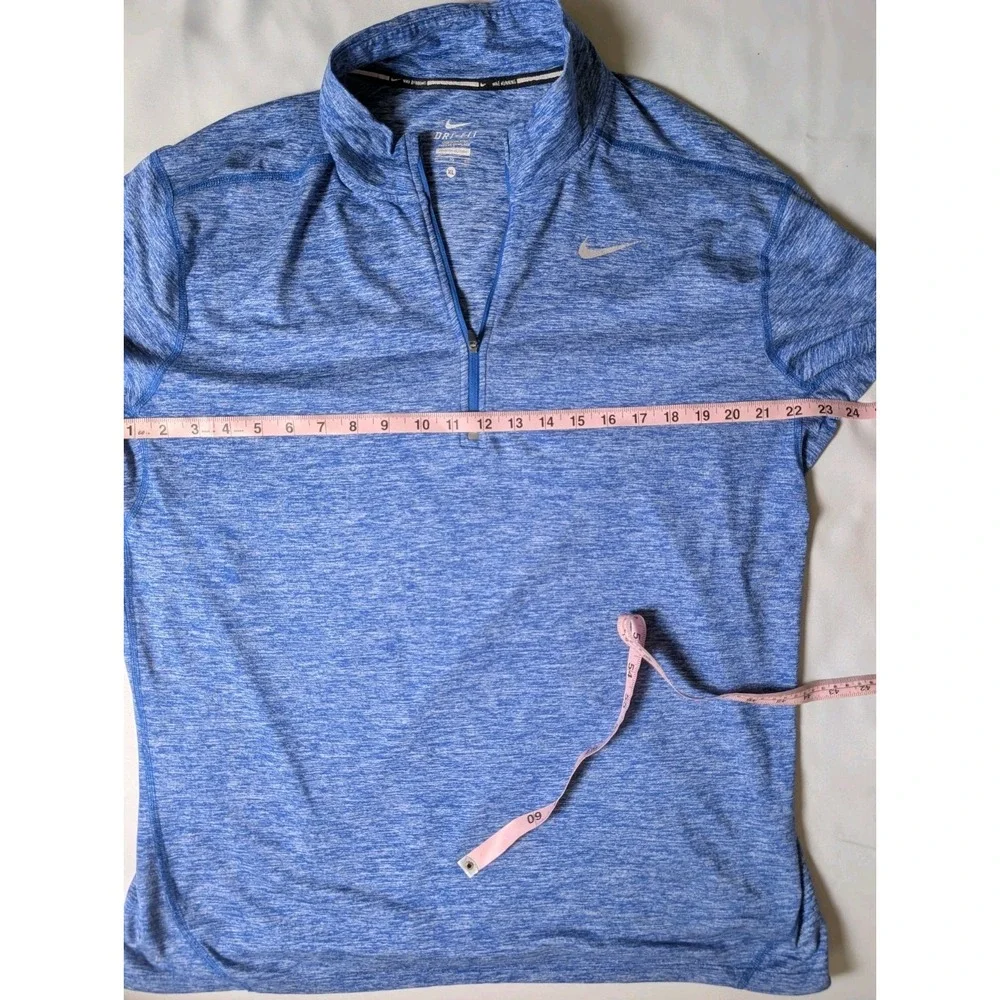 Nike Womens Element 1/2 Zip Running Dri  Fit Top Blue Size XL Heathered Blue